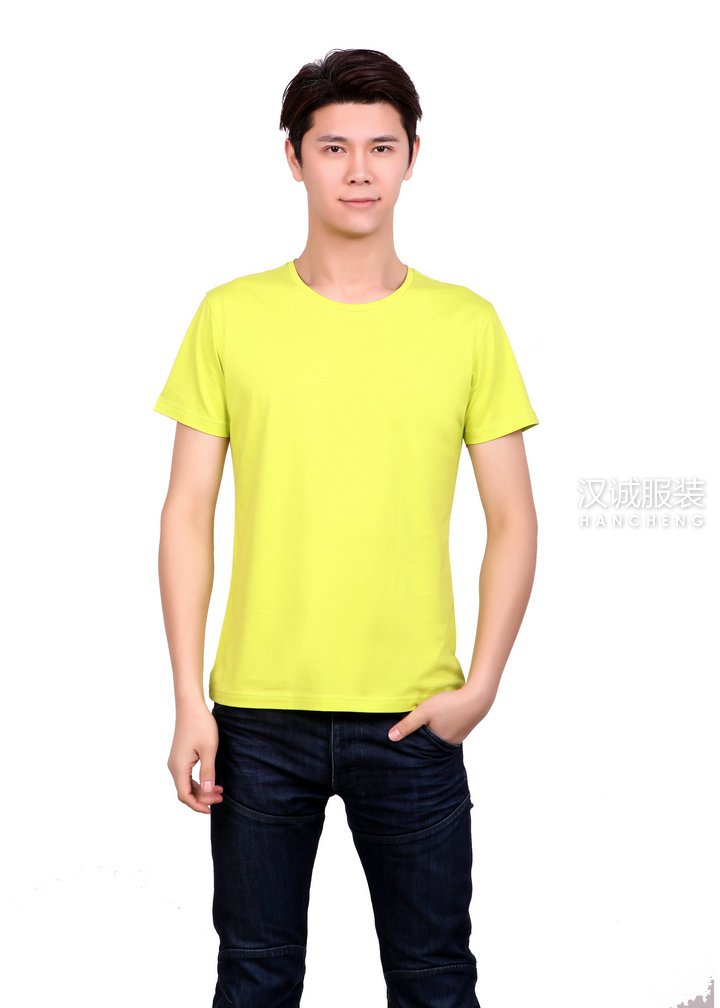 果绿色莱赛尔棉文化衫-男款